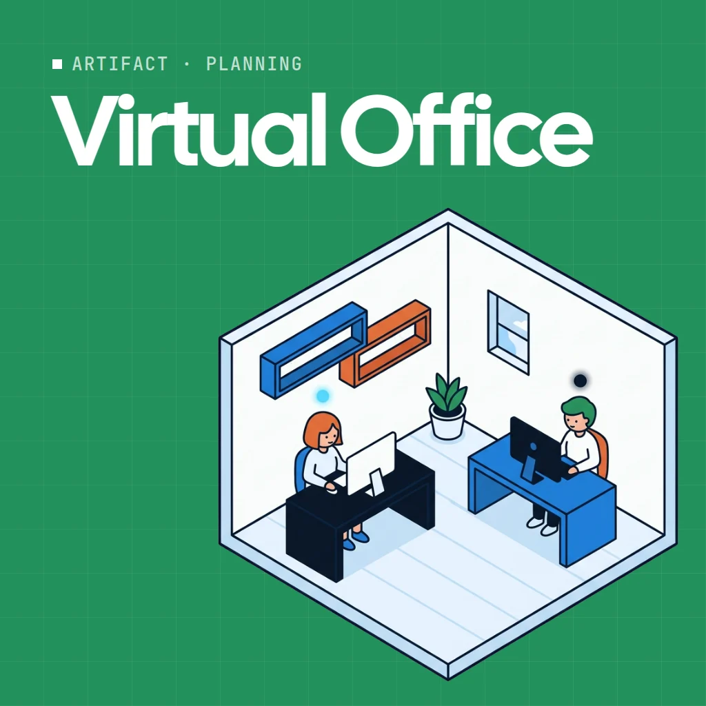 Virtual Office artifact on a MockFlow board