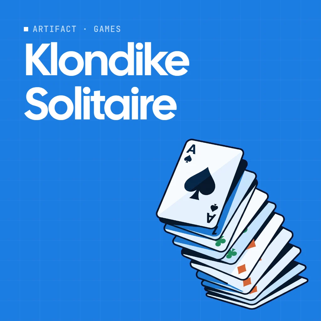 Klondike Solitaire artifact on a MockFlow board