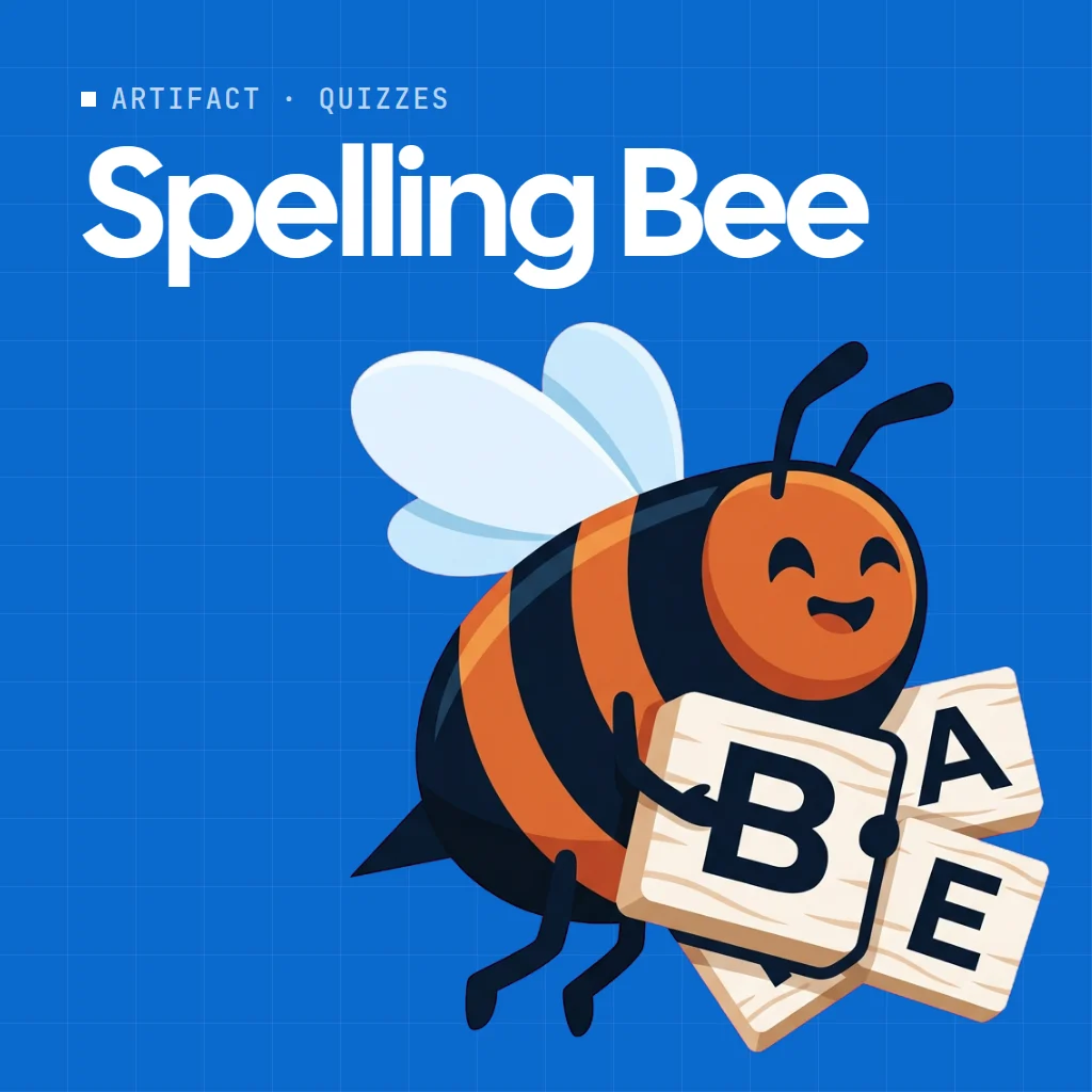 Spelling Bee artifact on a MockFlow board