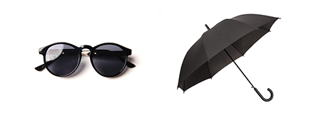 sunglasses and umbrella
