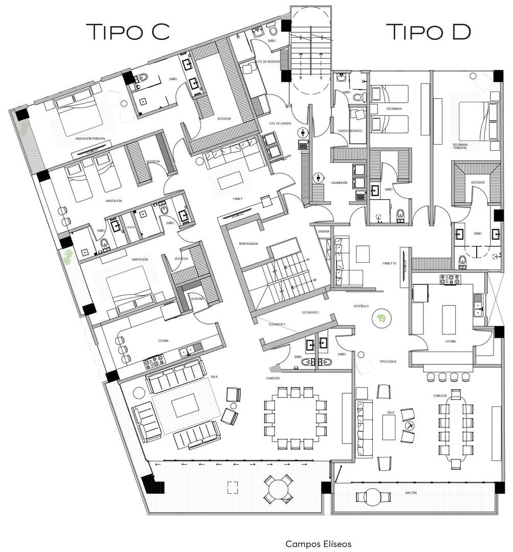 DEPARTAMENTOS TIPO C Y D PLANO ARQUITECTONICO DESARROLLO INMOBILIARIO CAMPOS ELISEOS DEPARTAMENTOS EN POLANCO MIGUEL HIDALGO CDMX DEPARTAMENTOS TIPO C Y D PLANO ARQUITECTONICO DESARROLLO INMOBILIARIO CAMPOS ELISEOS DEPARTAMENTOS EN POLANCO MIGUEL HIDALGO CDMX