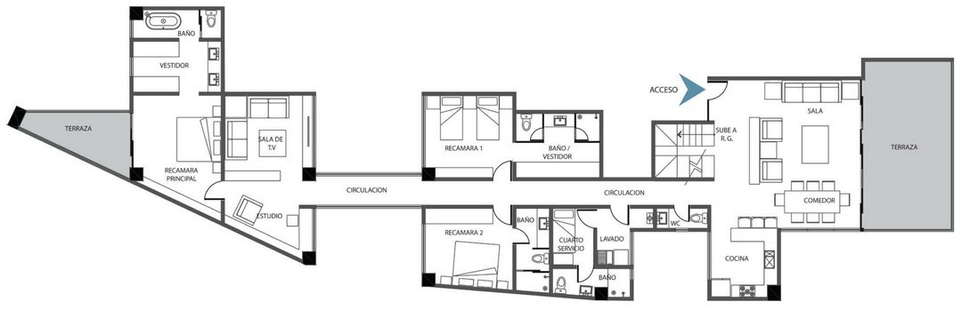 PENTHOUSE 2 DISTRIBUCION RECAMARAS VESTIDOR CUARTO DE SERVICIO LAVADO SALA TV TERRAZAS PLANOS ARQUITECTONICOS DESARROLLO INMOBILIARIO SOLON DEPARTAMENTOS EN POLANCO MIGUEL HIDALGO CDMX PENTHOUSE 2 DISTRIBUCION RECAMARAS VESTIDOR CUARTO DE SERVICIO LAVADO SALA TV TERRAZAS PLANOS ARQUITECTONICOS DESARROLLO INMOBILIARIO SOLON DEPARTAMENTOS EN POLANCO MIGUEL HIDALGO CDMX