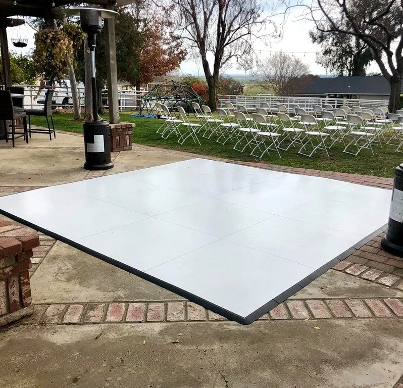 18x21 Slate White Dance Floor | Mutton Party and Tent Rental