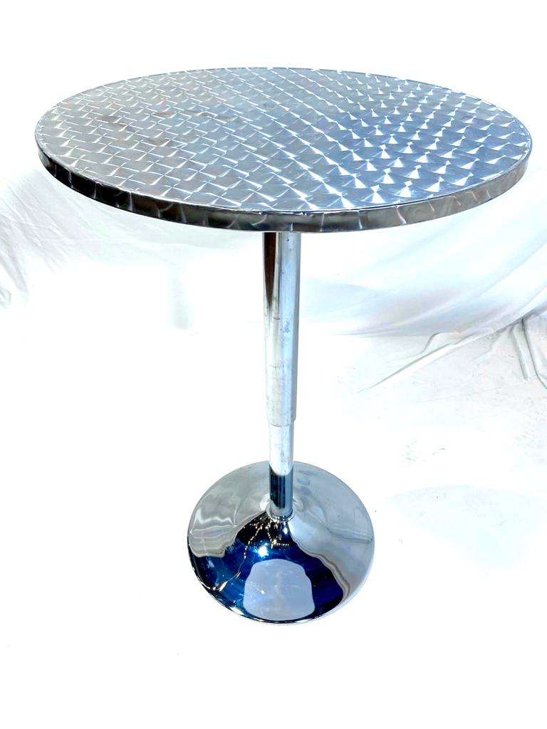 22” Chrome Cocktail Table Mutton Party and Tent Rental