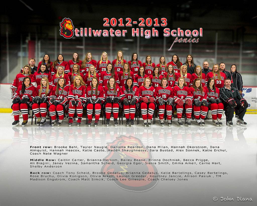 2012-2013 Stillwater girl's hockey team 