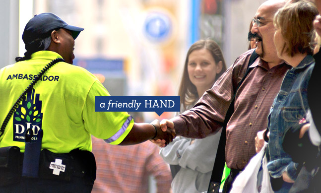 Minneapolis Downtown Improvement District A friendly hand
