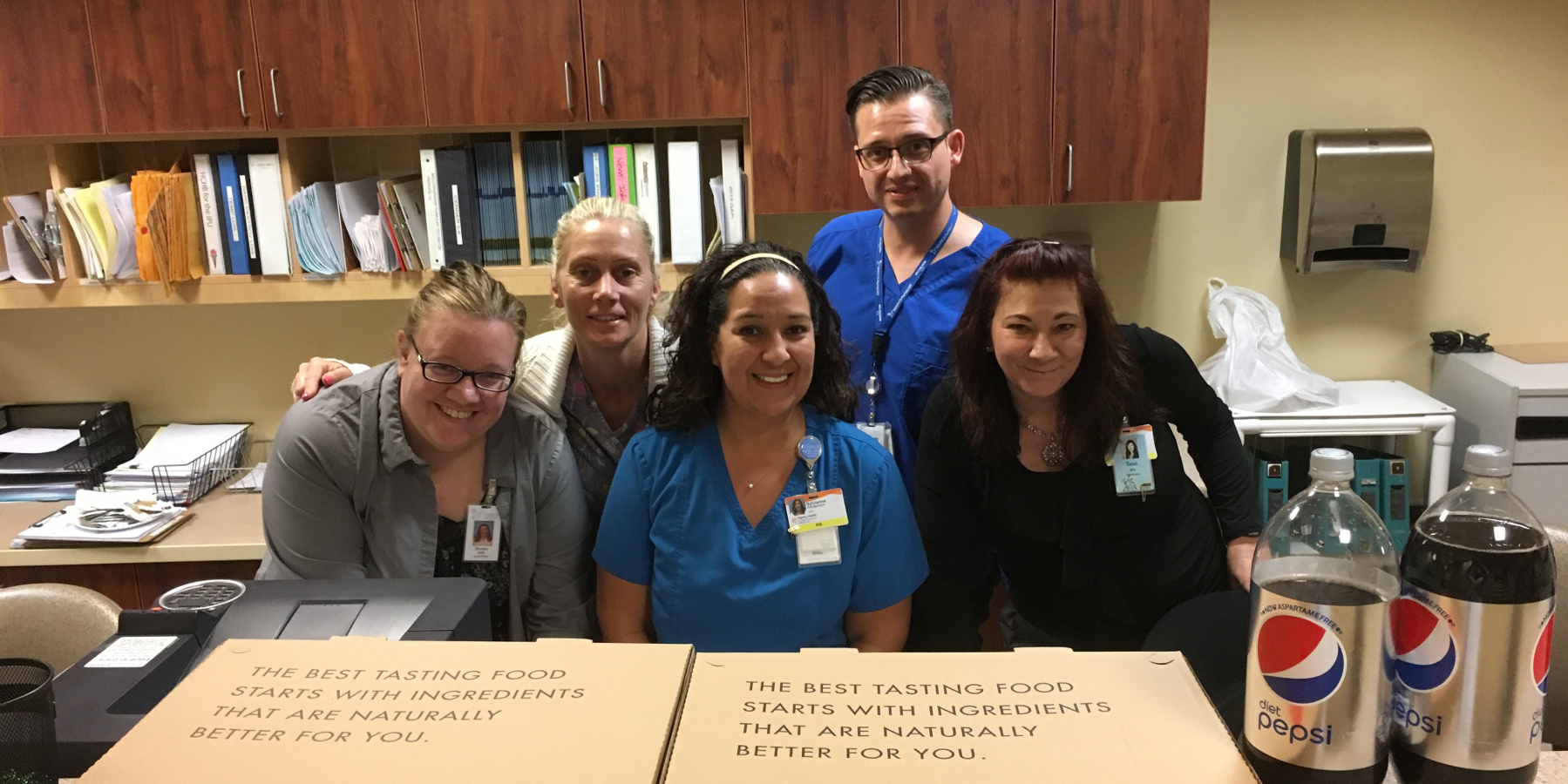 Photo: Nursing Week pizza winners! Hospice of the Valley - St. Joseph's PCU