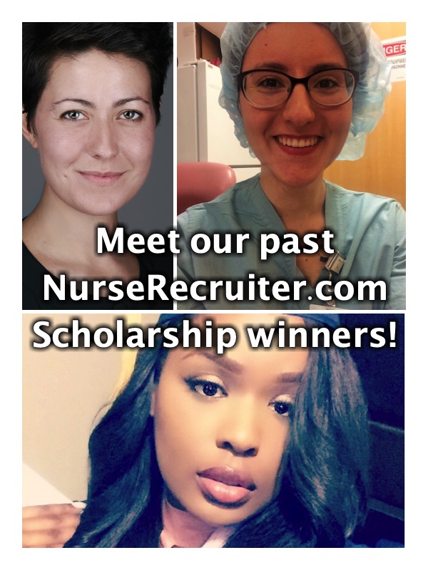 The first three NurseRecruiter scholarship winners