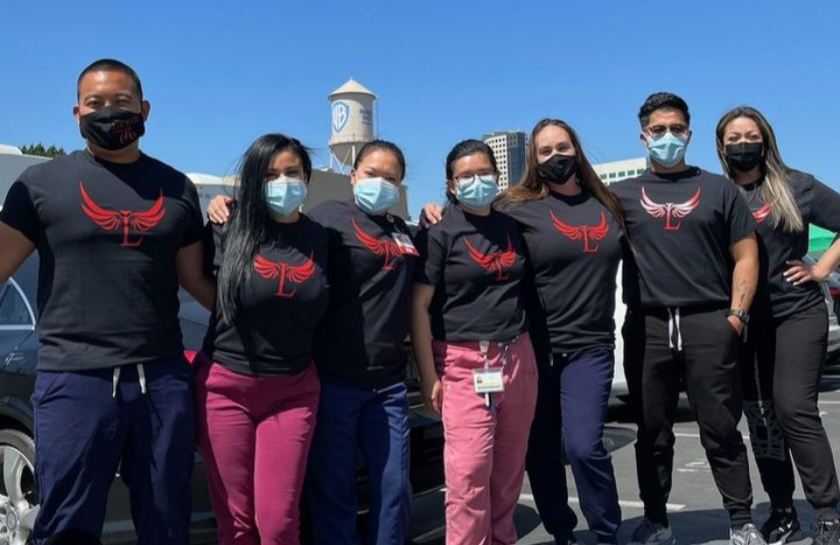 Edlynn Villalon and her colleagues of the COVID RN/LVN Team - December 2022 photo contest winner