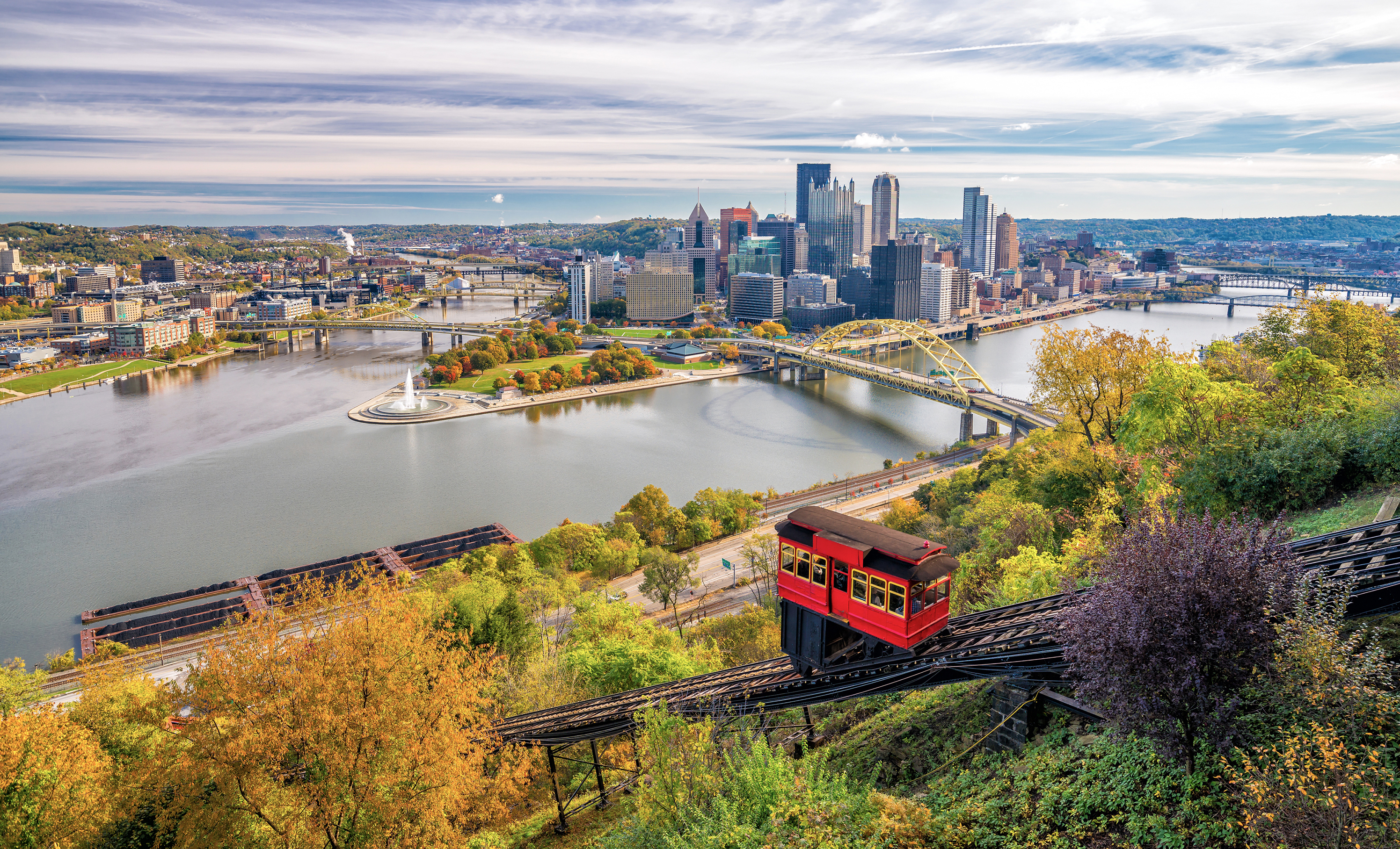 View of downtown Pittsburgh from the top of the Duquesne Incline