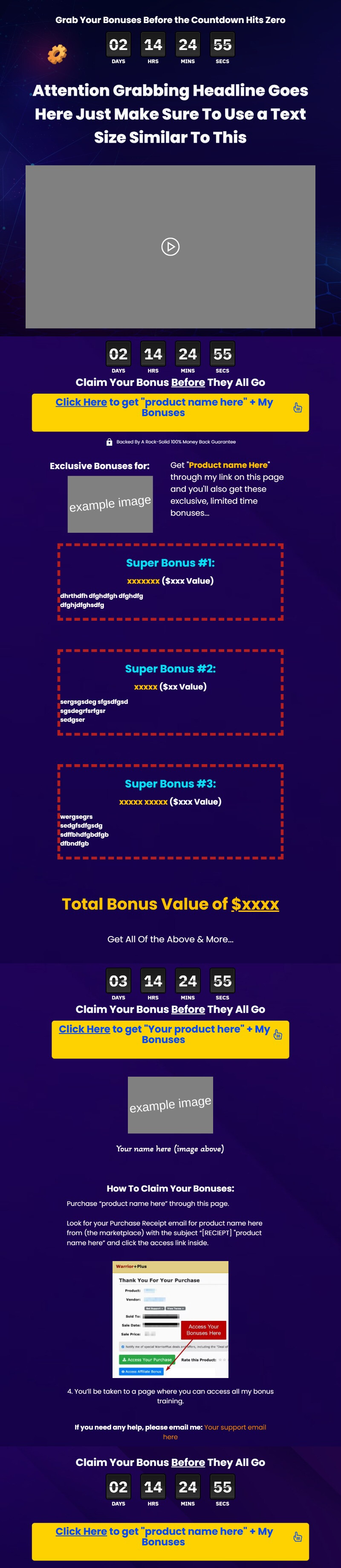 vip super affiliate template