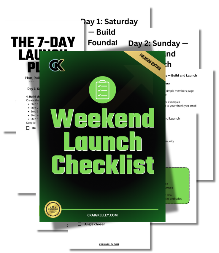 Weekend Launch Checklist
