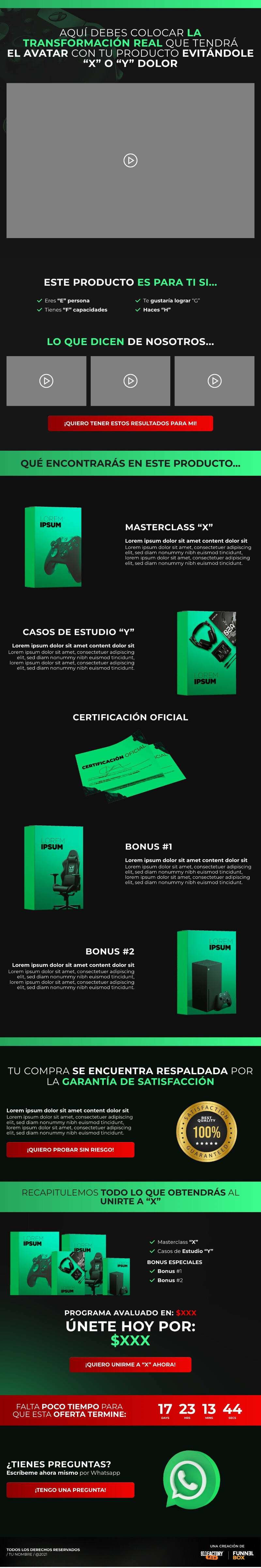 3- X Green - Crashing-Ventas