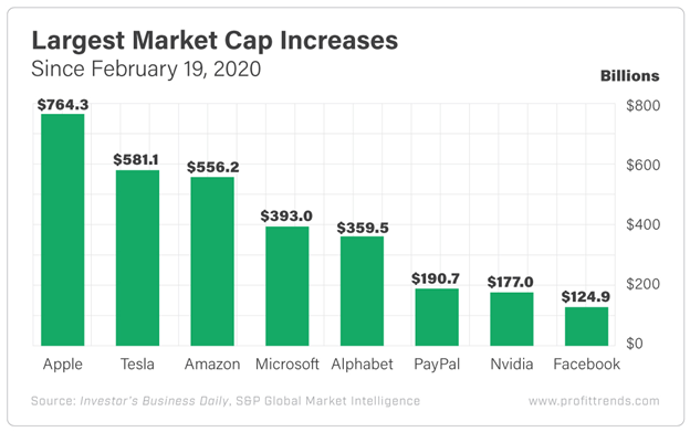 Chart - Largets Market Cap Increases