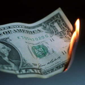 Image of a Burning Dollar Bill