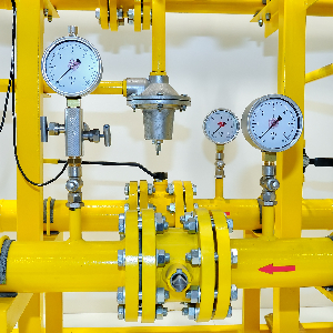 Pressure Meters on a Natural Gas Pipeline