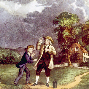 Image of Benjamin Franklin's Famous Kite Experiment