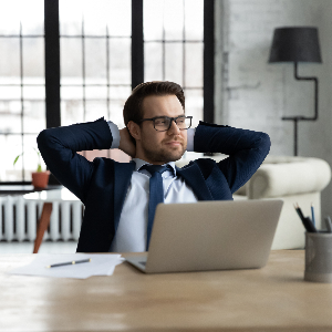 Image of a Relaxed Businessman