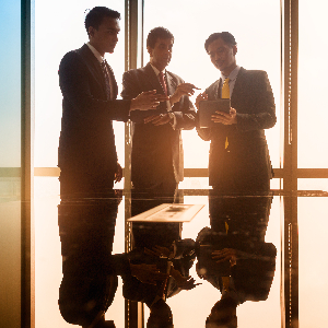 Image of Businessmen Having a Discussion