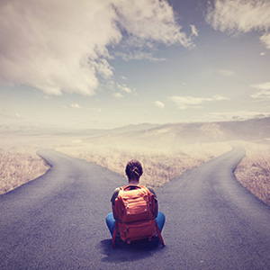 Image of crossroads symbolizing stock choices