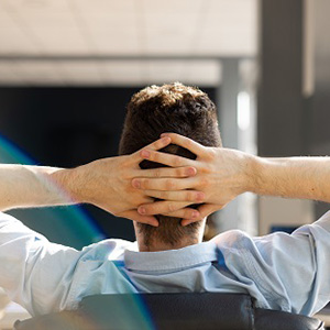 Image of a reclined investor