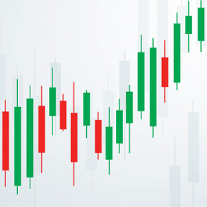 Image of a candlestick stock chart