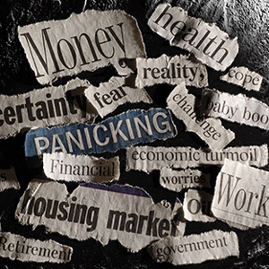 Image of negative newspaper headline clippings