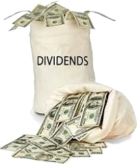 Bags of Cash Labeled Dividends