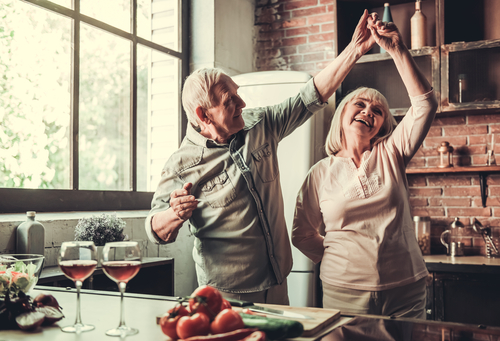 Couple Dancing in Kitchen
