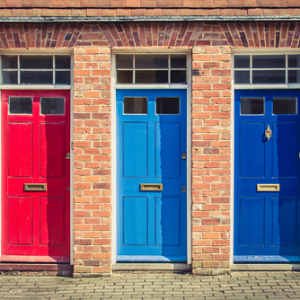 3 Different Coloured Doors