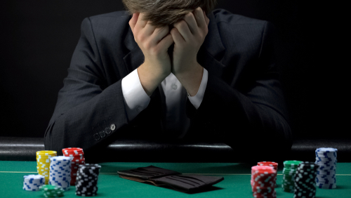 Losing at Poker Table