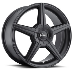 Vision Wheels 168 Autobahn - Matte Black Rim - 16x7