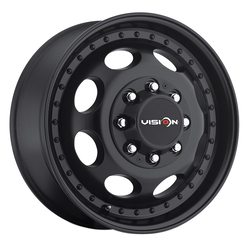 Vision Wheels 181 Hauler Duallie Front - Matte Black Rim - 16x6