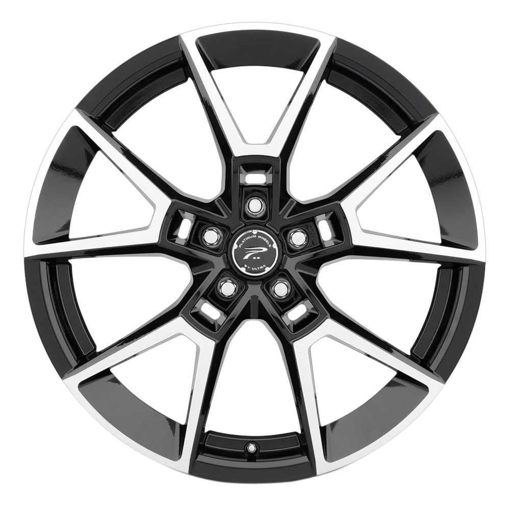 Platinum Wheels 462U Matrix Black Machined Rim Wheel Size 18x8