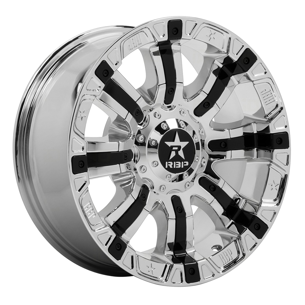 RBP Wheels 94R Chrome w/Black Insert Rim Wheel Size 17x9