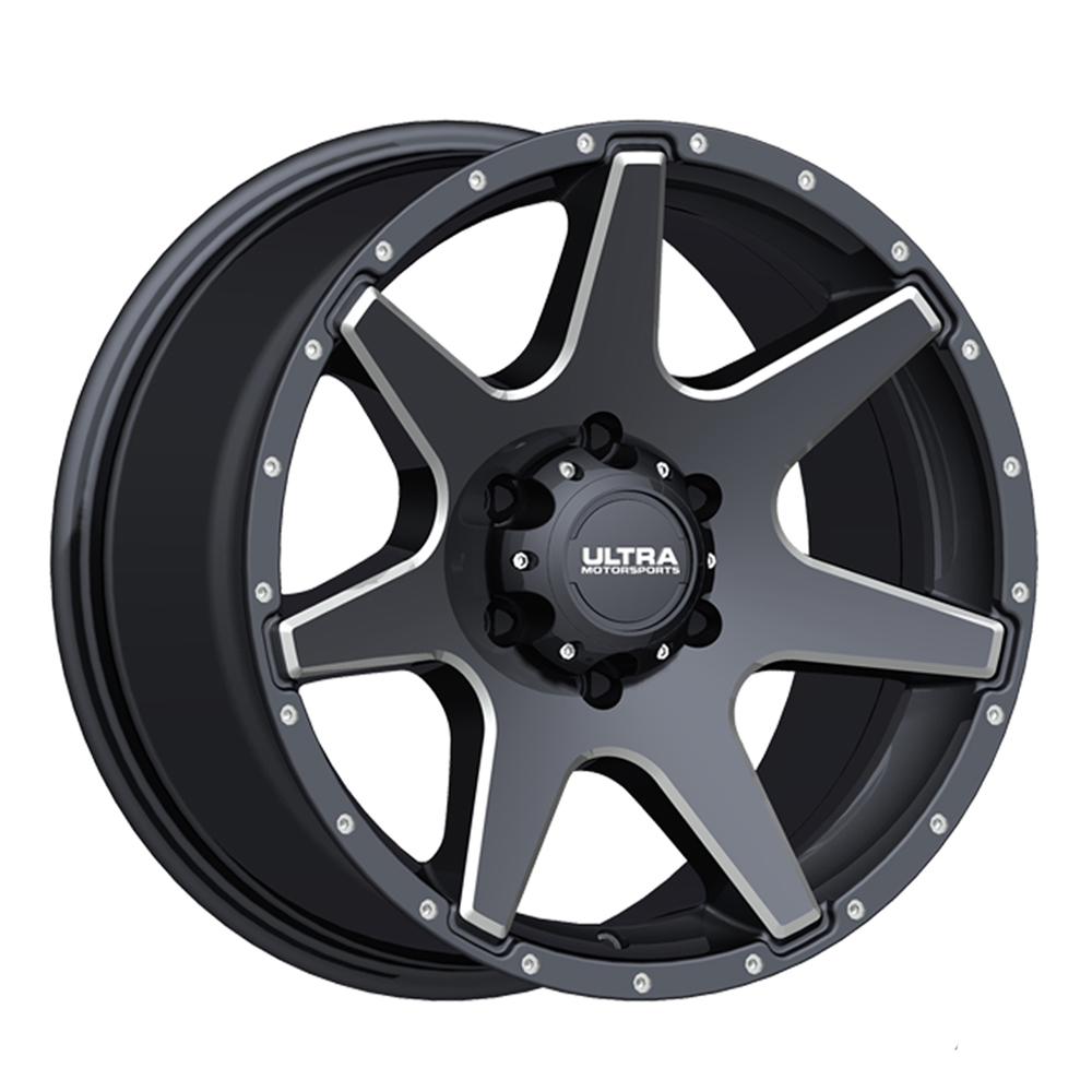 205 Tempest Gloss Black w/ Milled Accents & Clear Coat Rim by Ultra