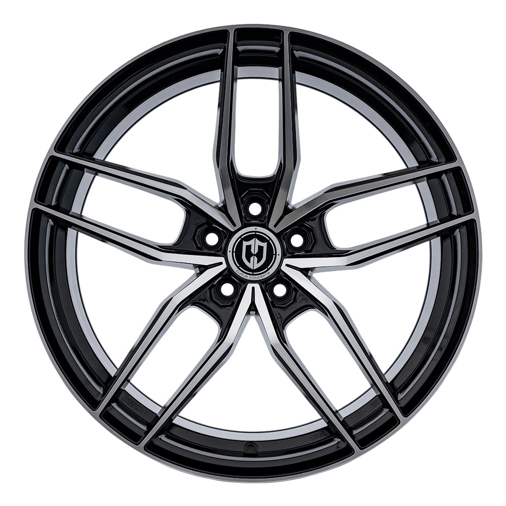 Curva Wheels CFF25 Gloss Black Machine Face Rim Wheel Size 20x10