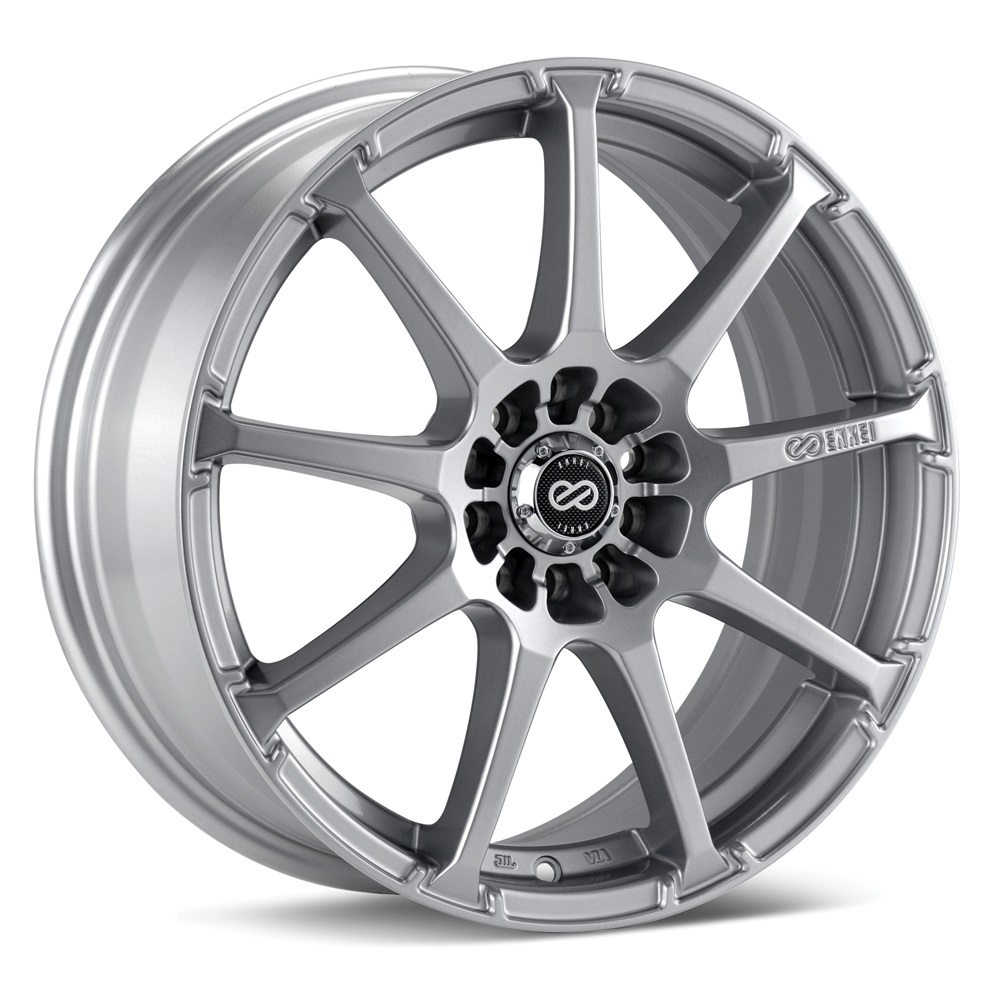 Enkei Wheels EDR9 Matte Silver Rim Wheel Size 16x7 Performance Plus Tire
