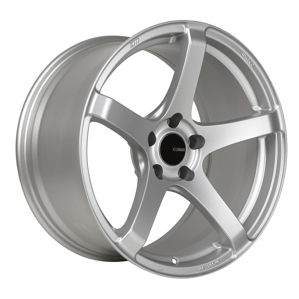 Enkei Wheels Kojin Matte Silver Rim Wheel Size 17x8 Performance Plus Tire