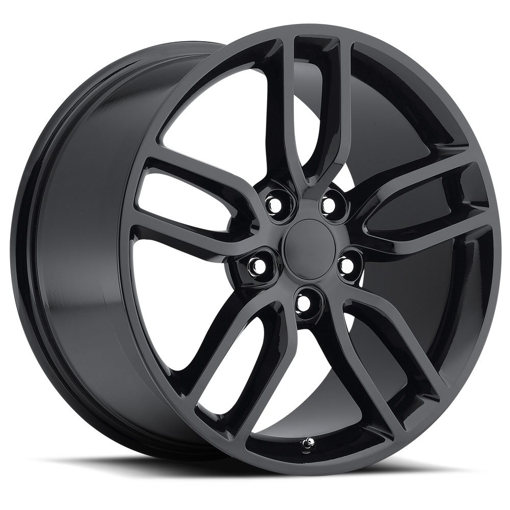 Factory Reproductions Wheels FR 26 C7 Z51 Corvette Gloss Black Rim