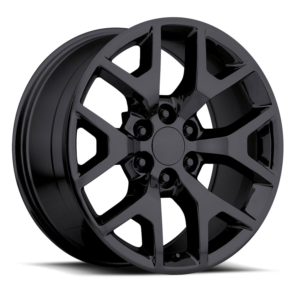 Factory Reproductions Wheels FR 44 GMC Sierra Gloss Black Rim Wheel