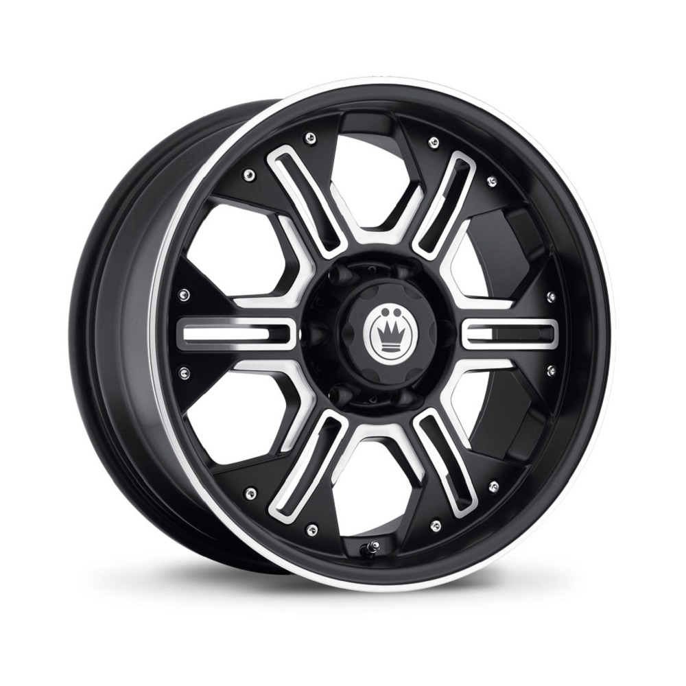 Konig Wheels Locknload Matte Black/Ball Cut Machine Rim Wheel Size