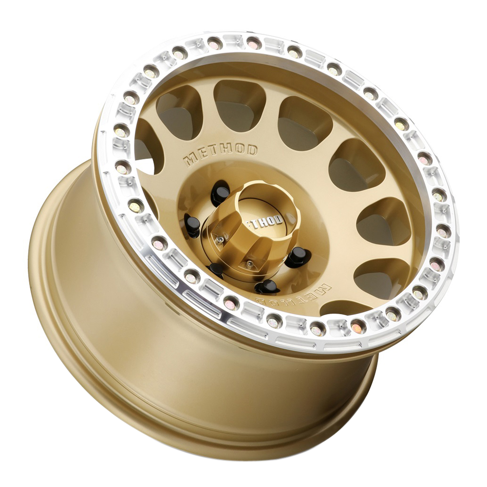 Method Wheels 105 V3 Beadlock Gold Rim Performance Plus Tire