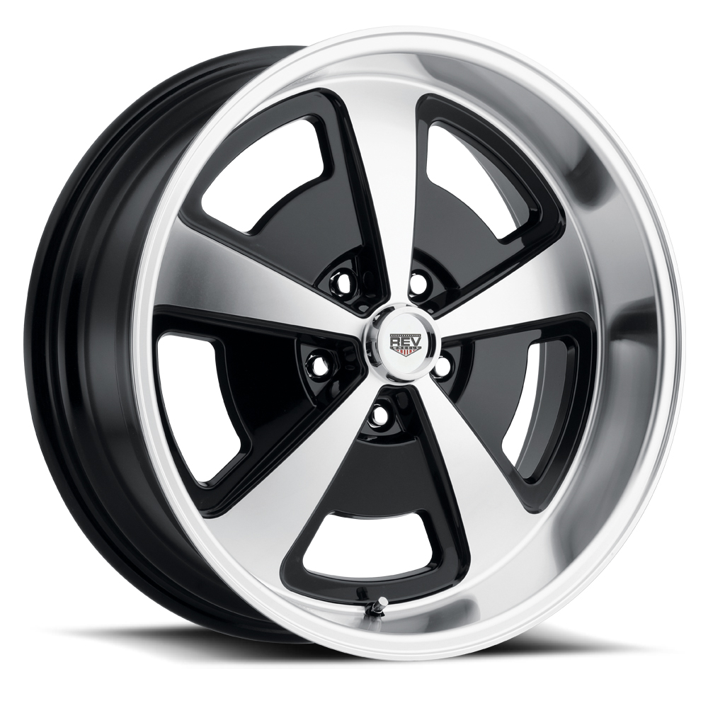 Rev Wheels 109 Classic Magnum Black / Machined Rim Wheel Size 20x8
