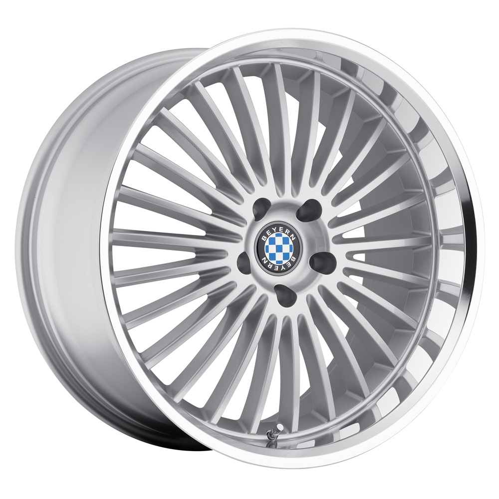 Beyern Wheels Multi Silver W/Mirror Cut Lip Rim Performance Plus Tire