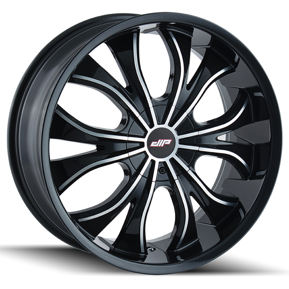 DIP Wheels Hustler D42B Gloss Black/Machined Face Rim Performance