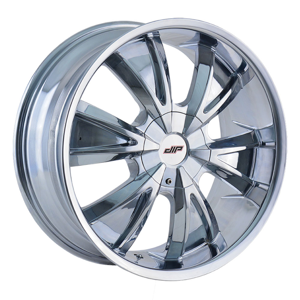 DIP Wheels Vibe D38C Chrome Rim Wheel Size 18x7.5 Performance Plus Tire