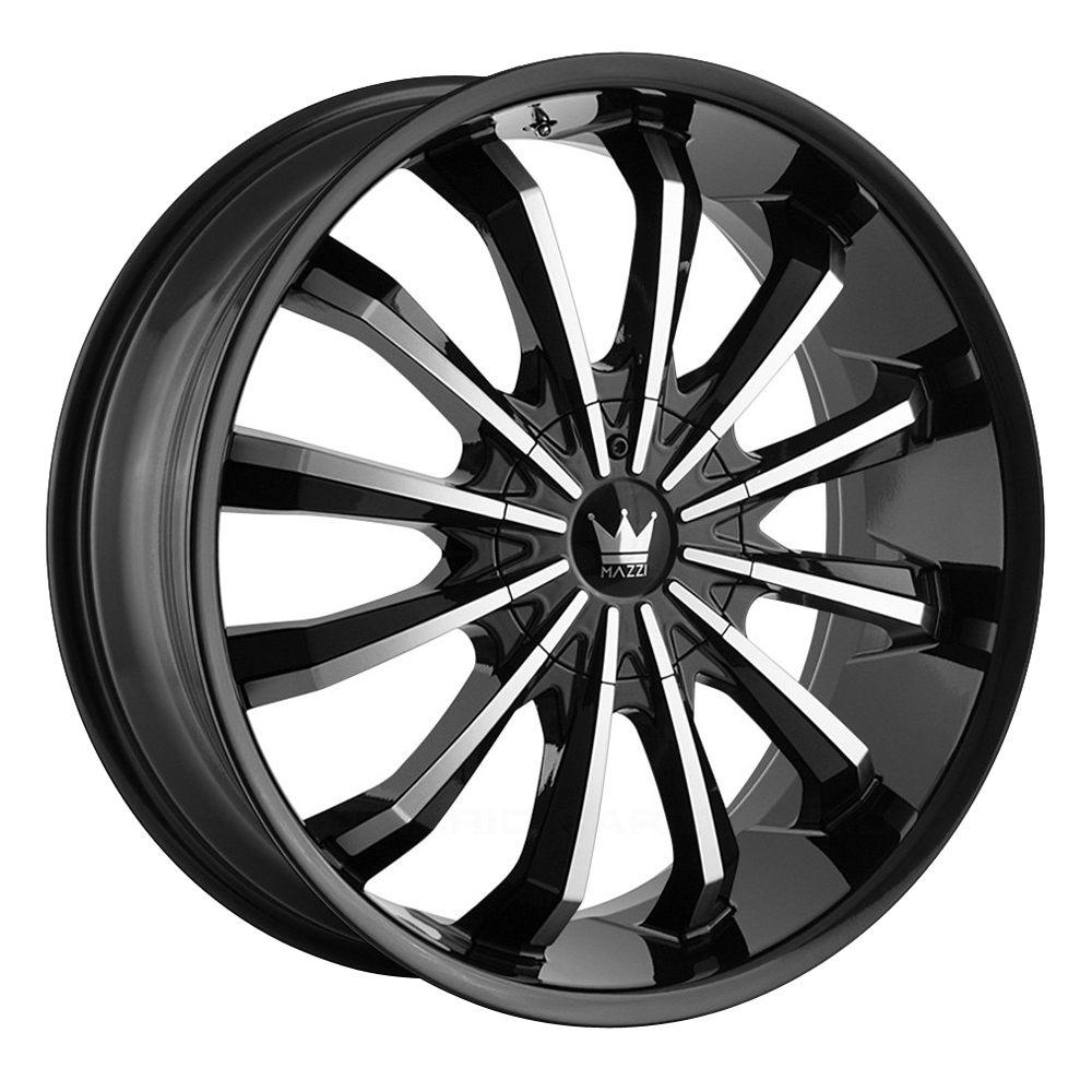 Mazzi Wheels Fusion 341 Gloss Black/Machined Face Rim Wheel Size 22x9