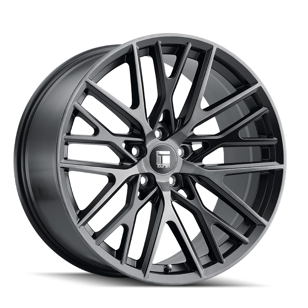 TR91 3291 Brushed Matte Blaxk W/ Dark Tint Rim by Touren Wheels Wheel
