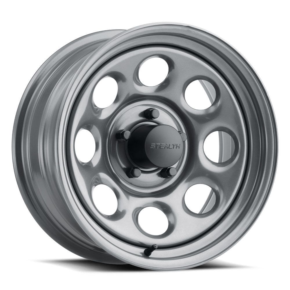 U.S. Wheel Crawler Stealth 47 Steel Grey Rim Wheel Size 15x8